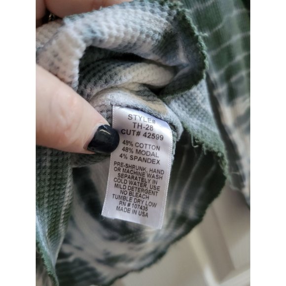 Hard Tails Forever Womens green tie dye long ribbed top size Medium - Picture 7 of 8